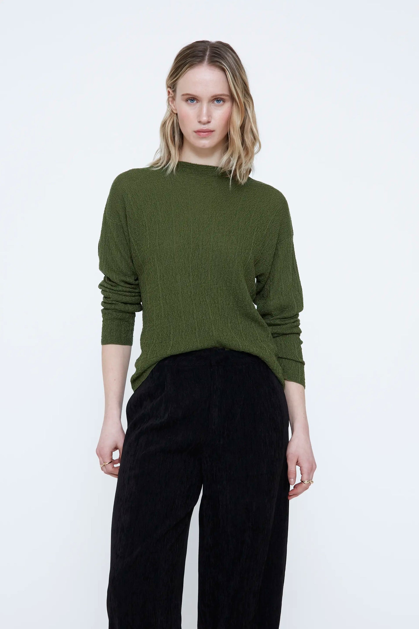 Jersey verde con textura