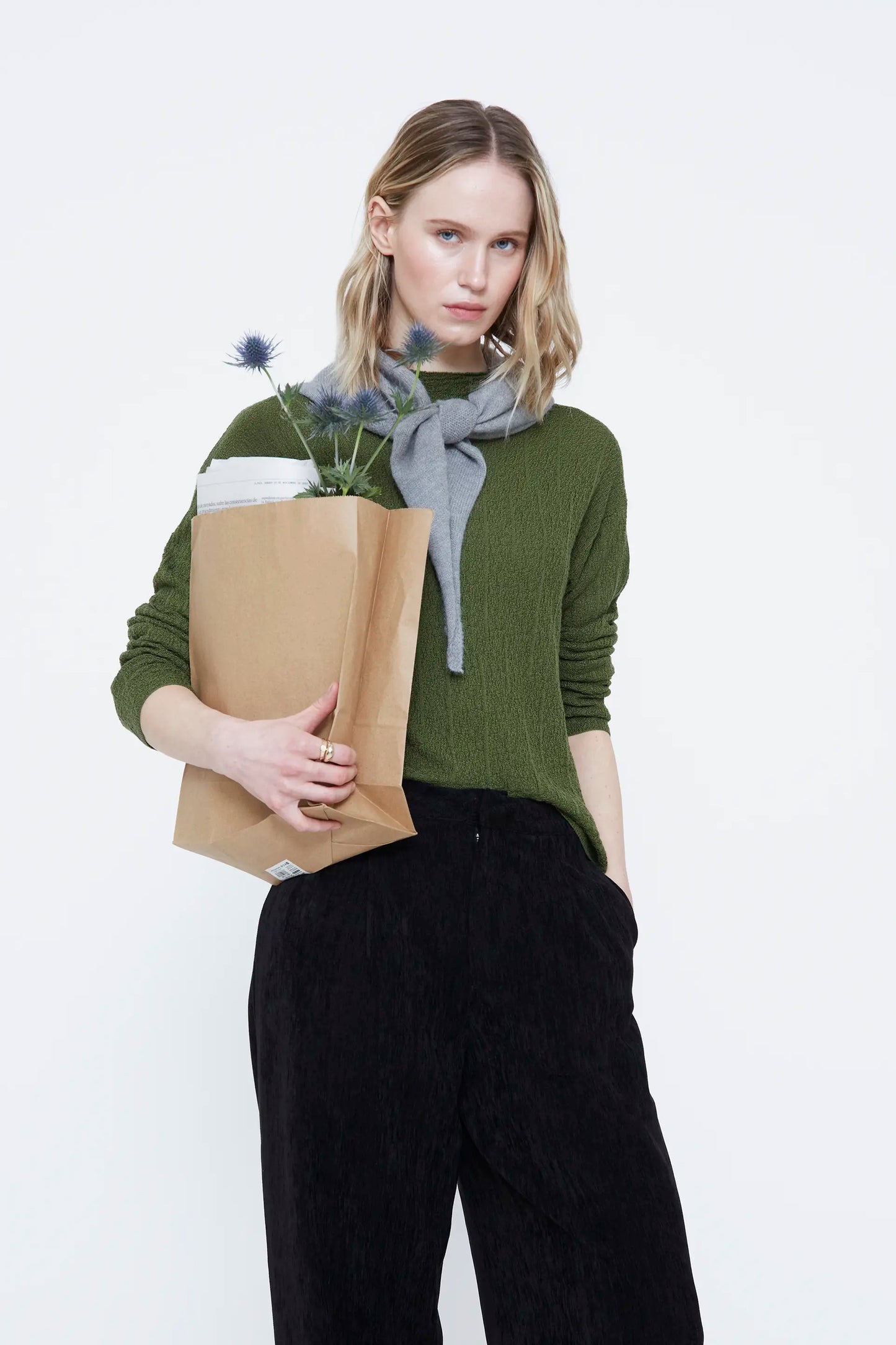 Jersey verde con textura