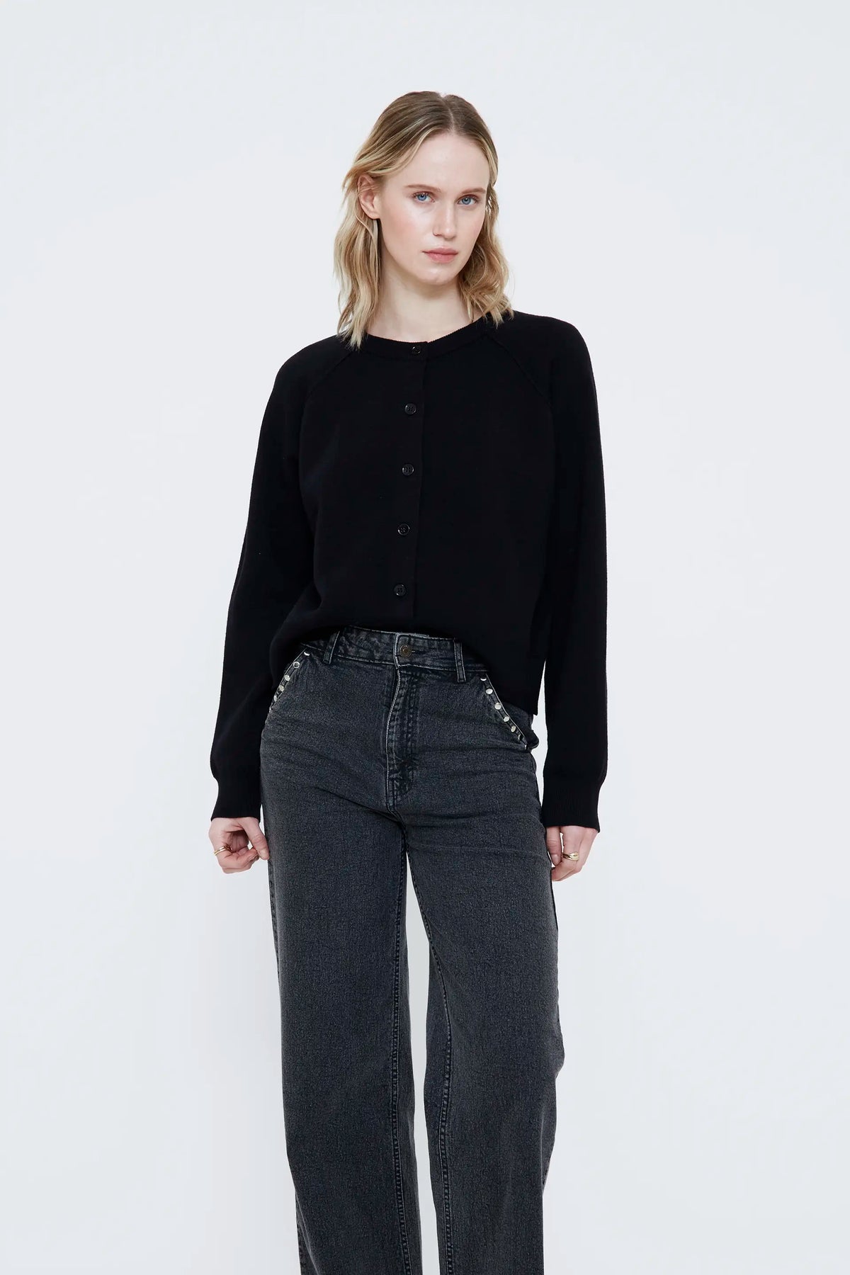 Basic black cardigan