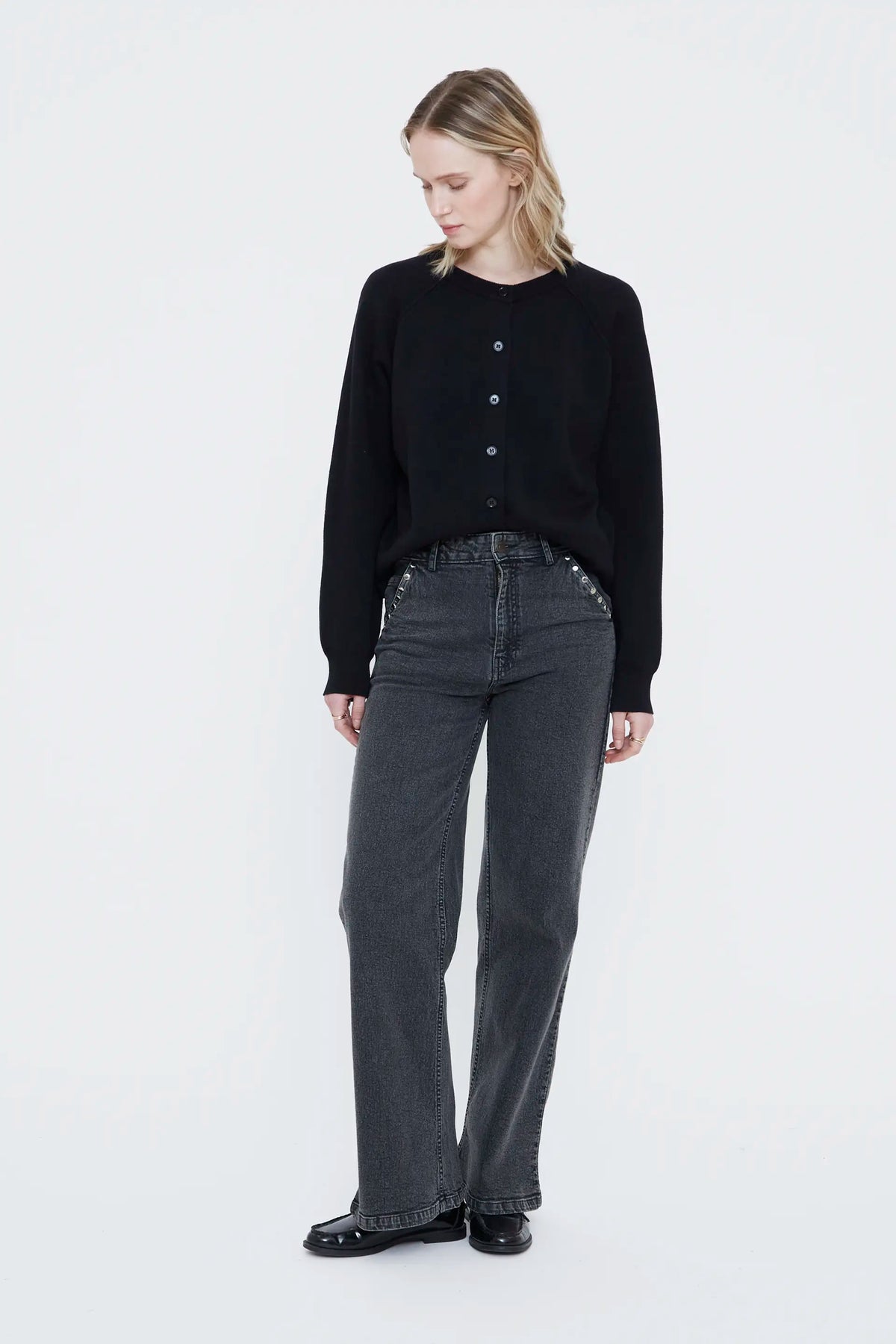 Basic black cardigan