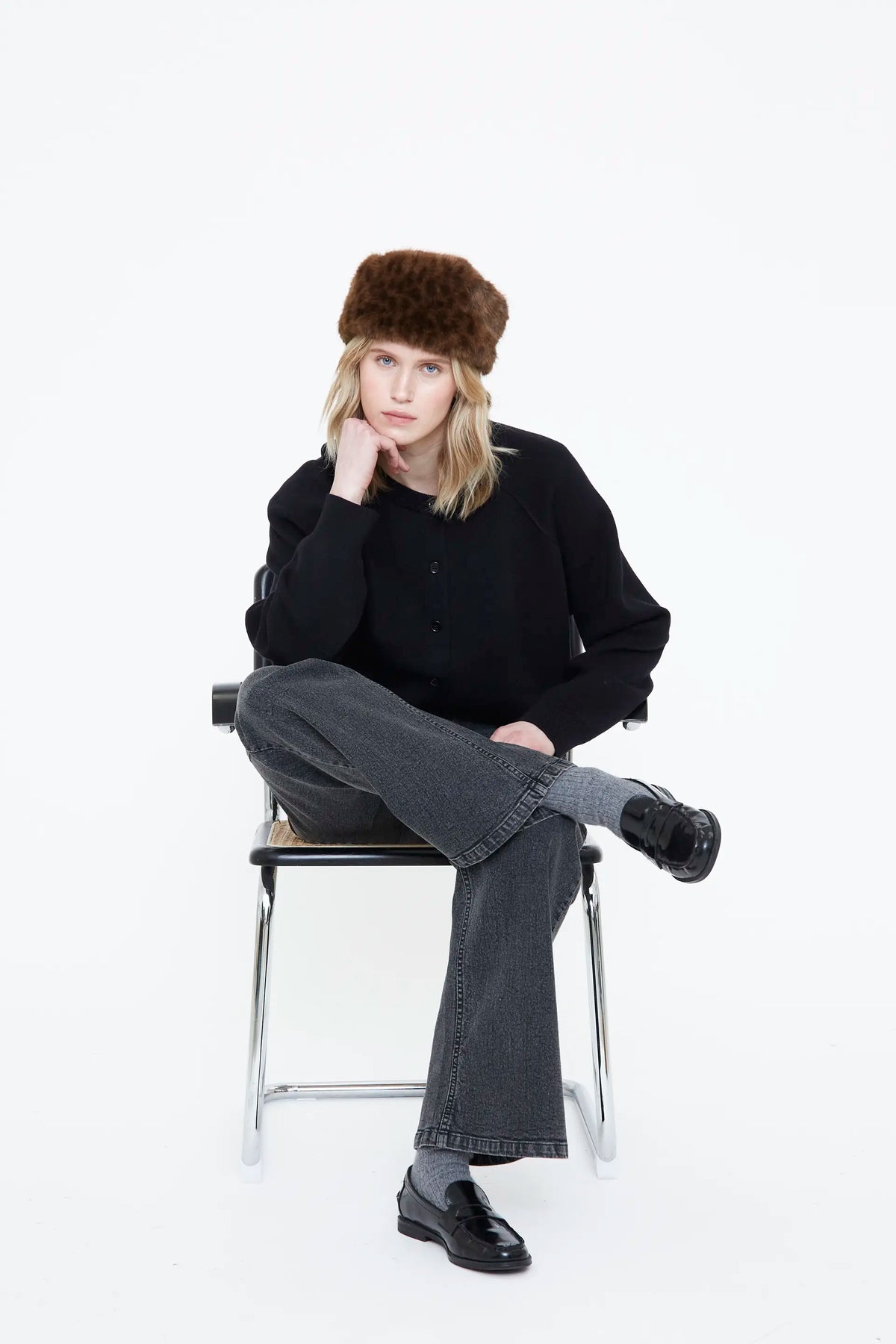 Basic black cardigan