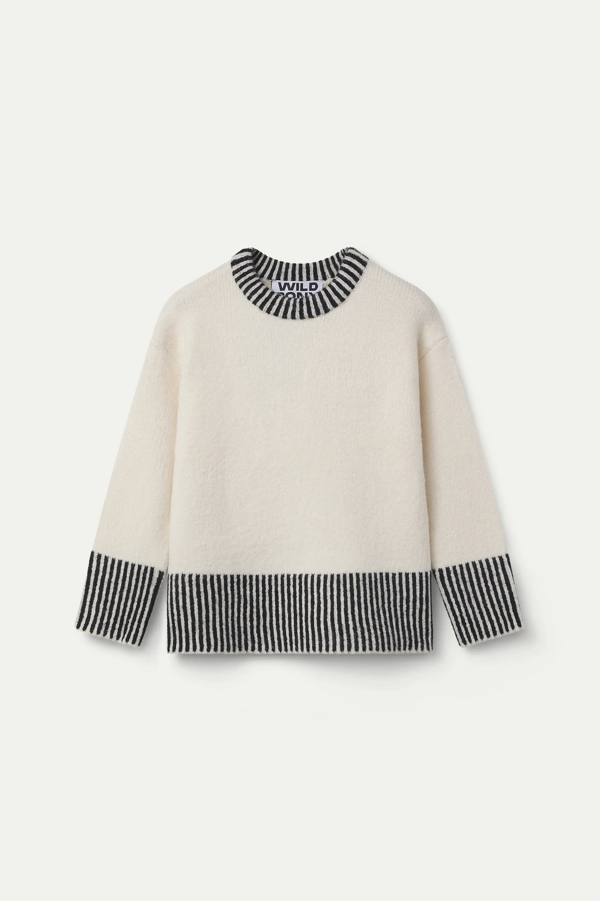 Black geometric print sweater