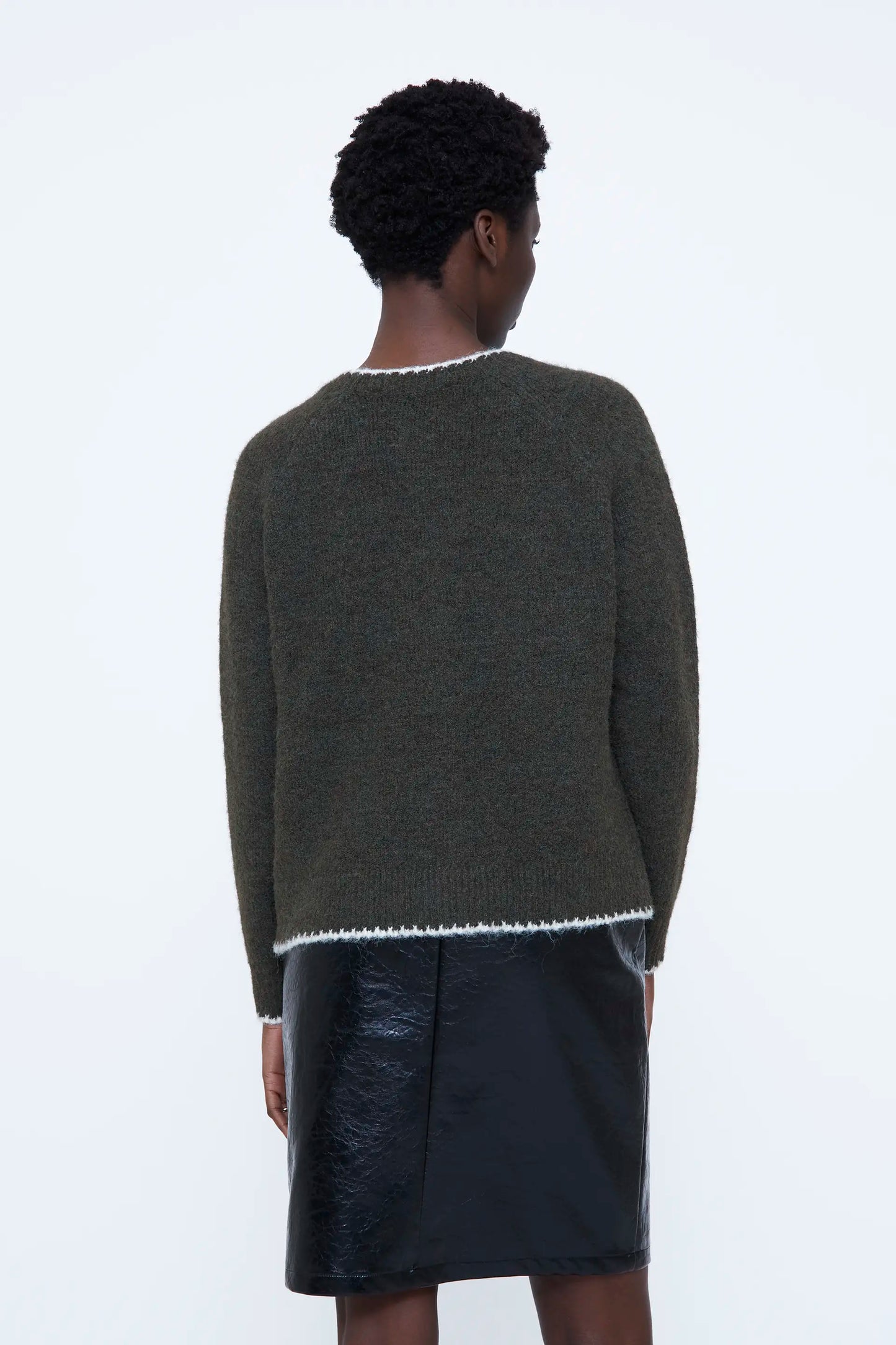 Dark green knit cardigan