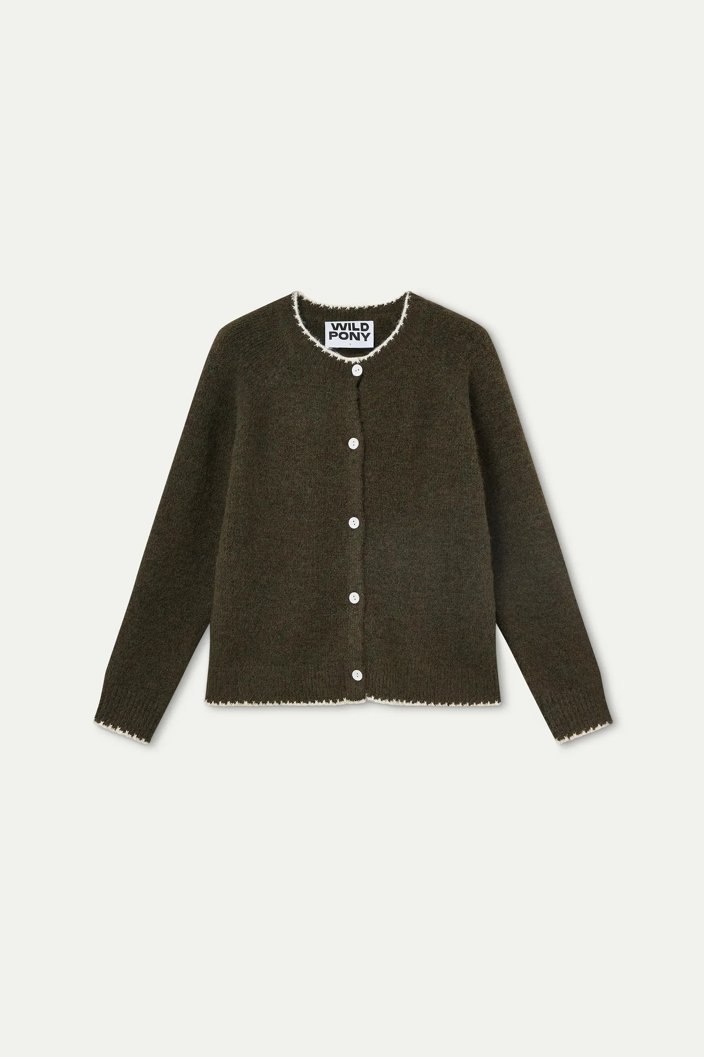 Dark green knit cardigan
