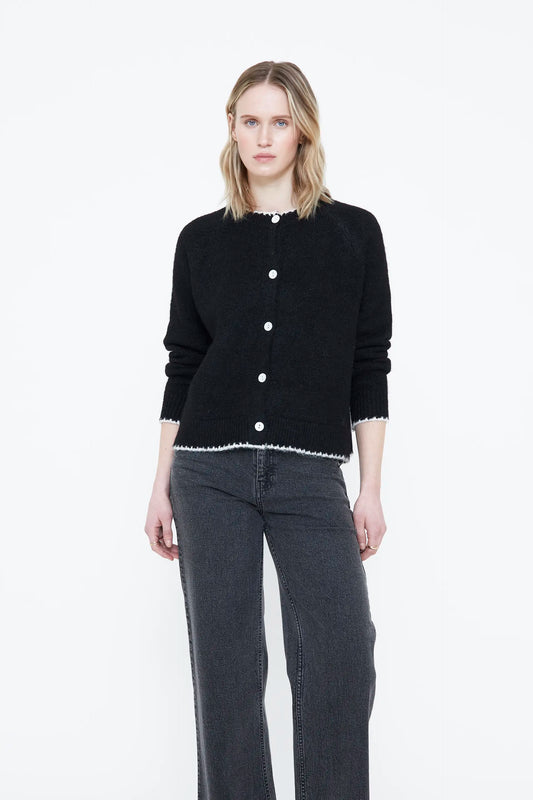 Black knit cardigan