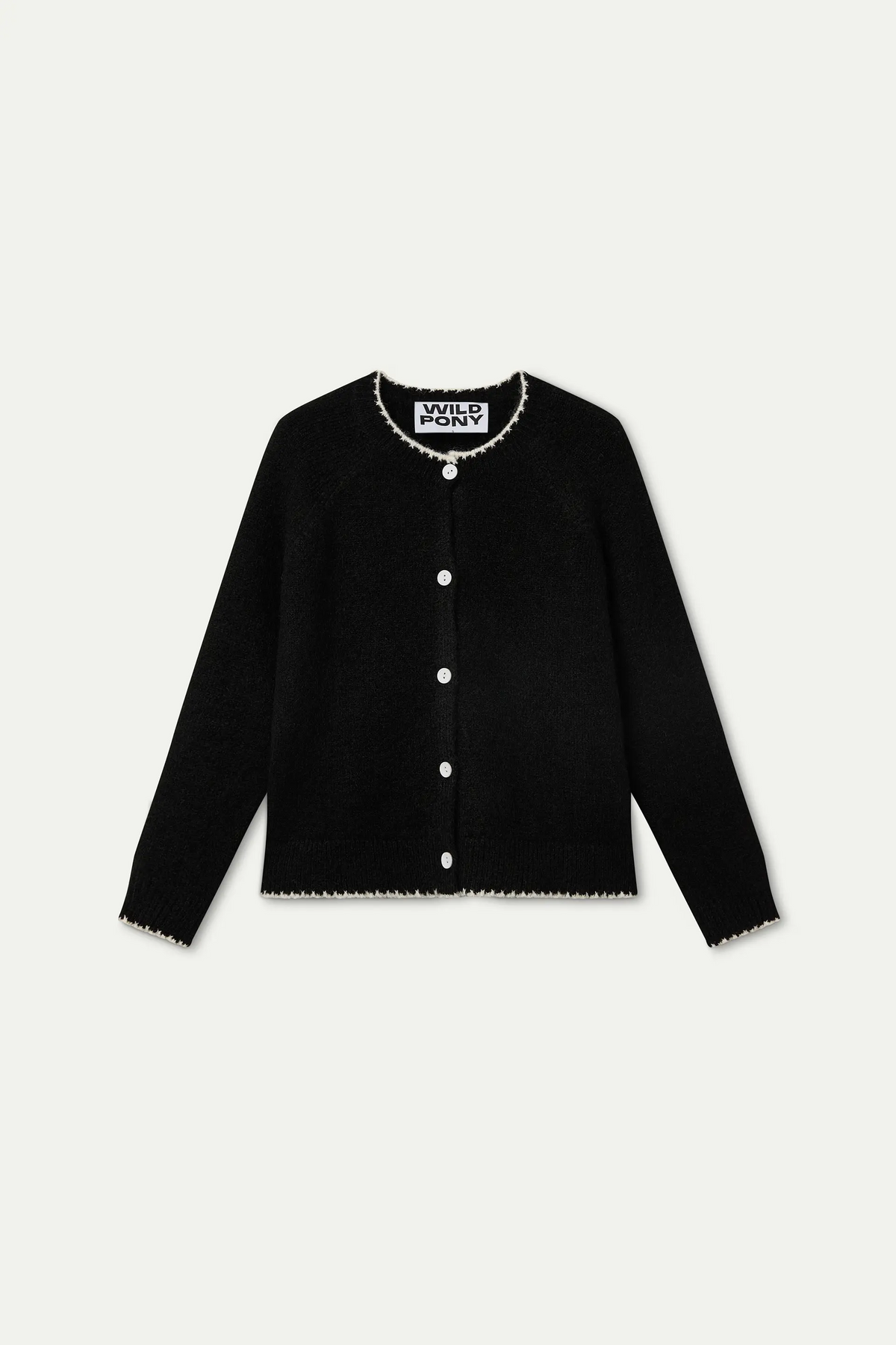 Black knit cardigan