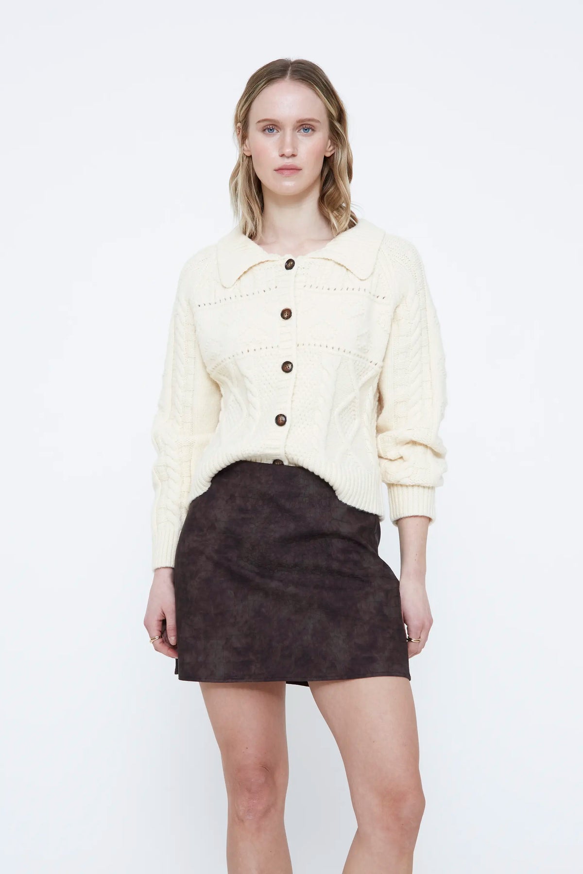 Off-white chain stitch cardigan