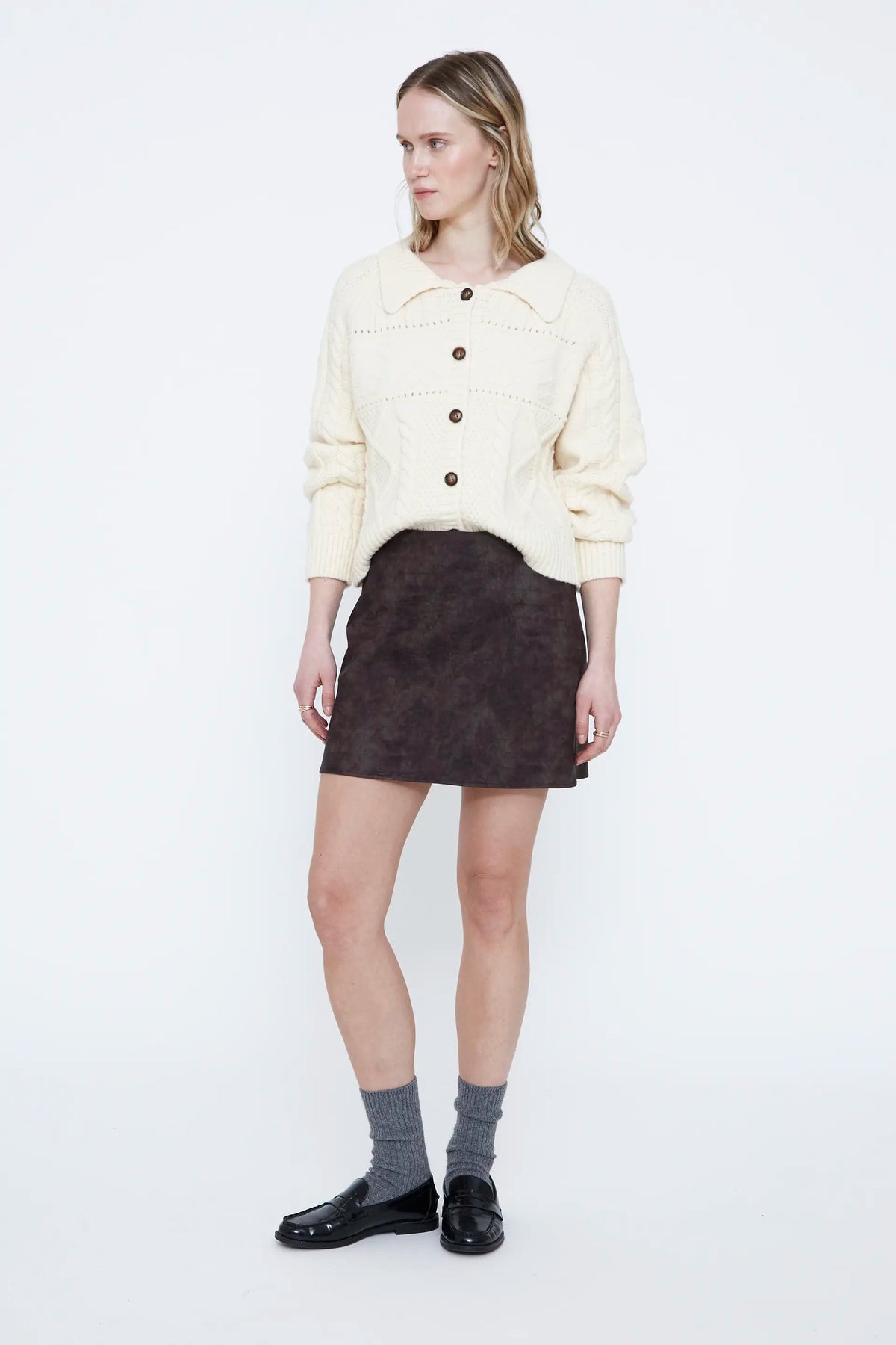 Off-white chain stitch cardigan