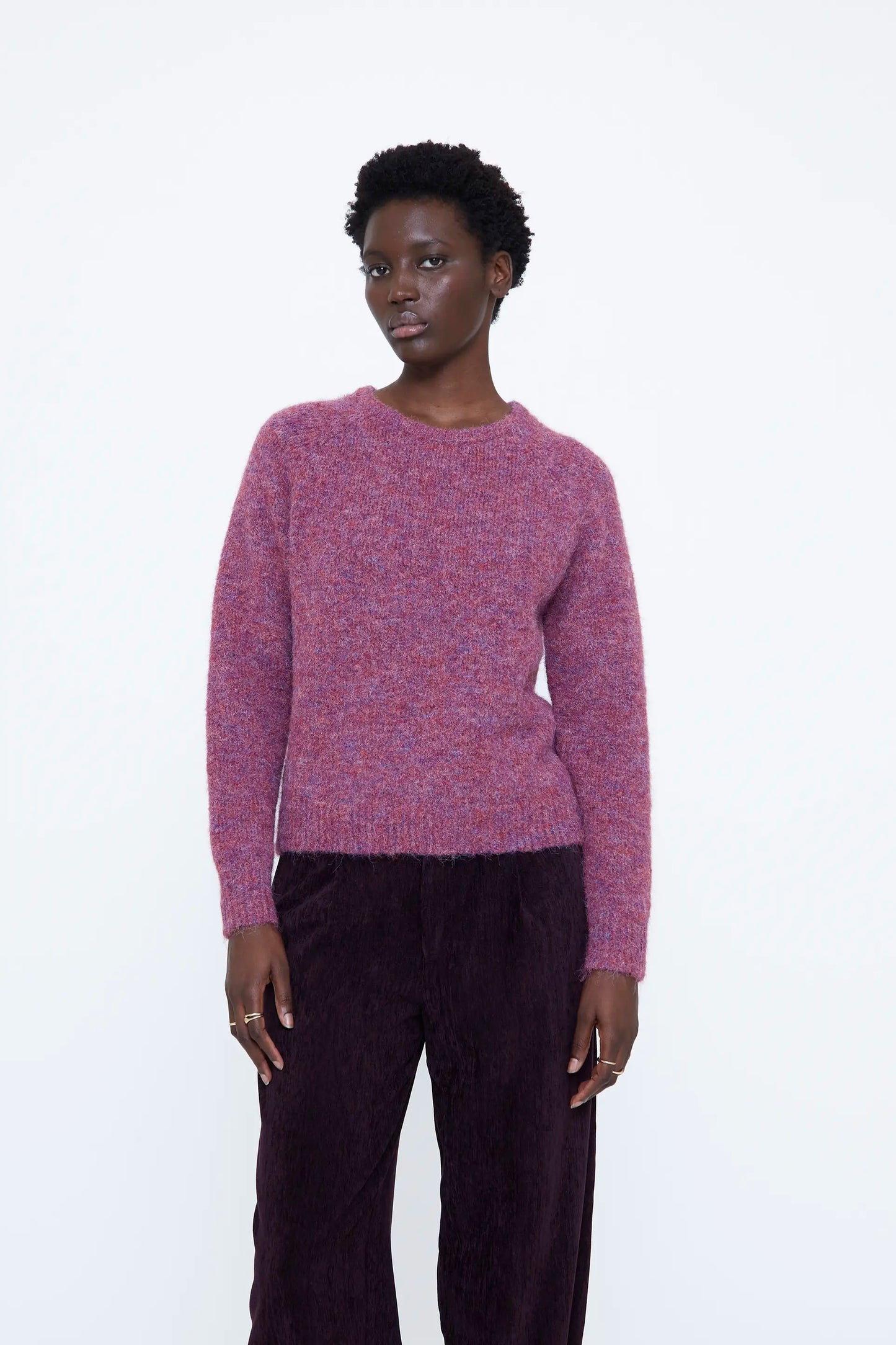 Jersey mezcla lana fucsia
