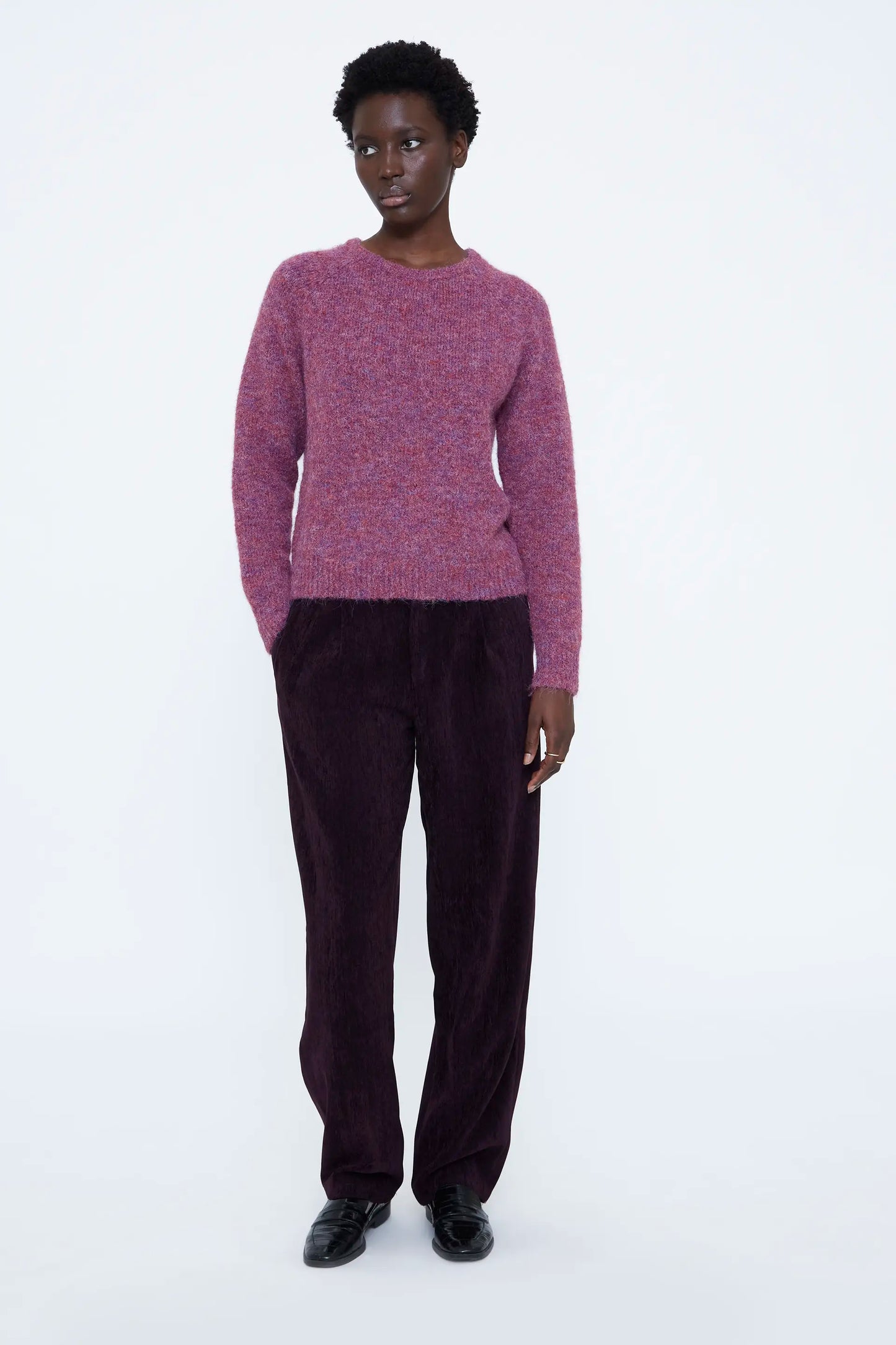 Jersey mezcla lana fucsia