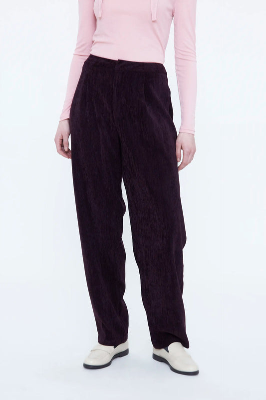 Pantalón terciopelo burdeos