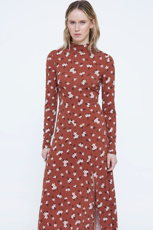 Vestido largo con estampado Almond Flower