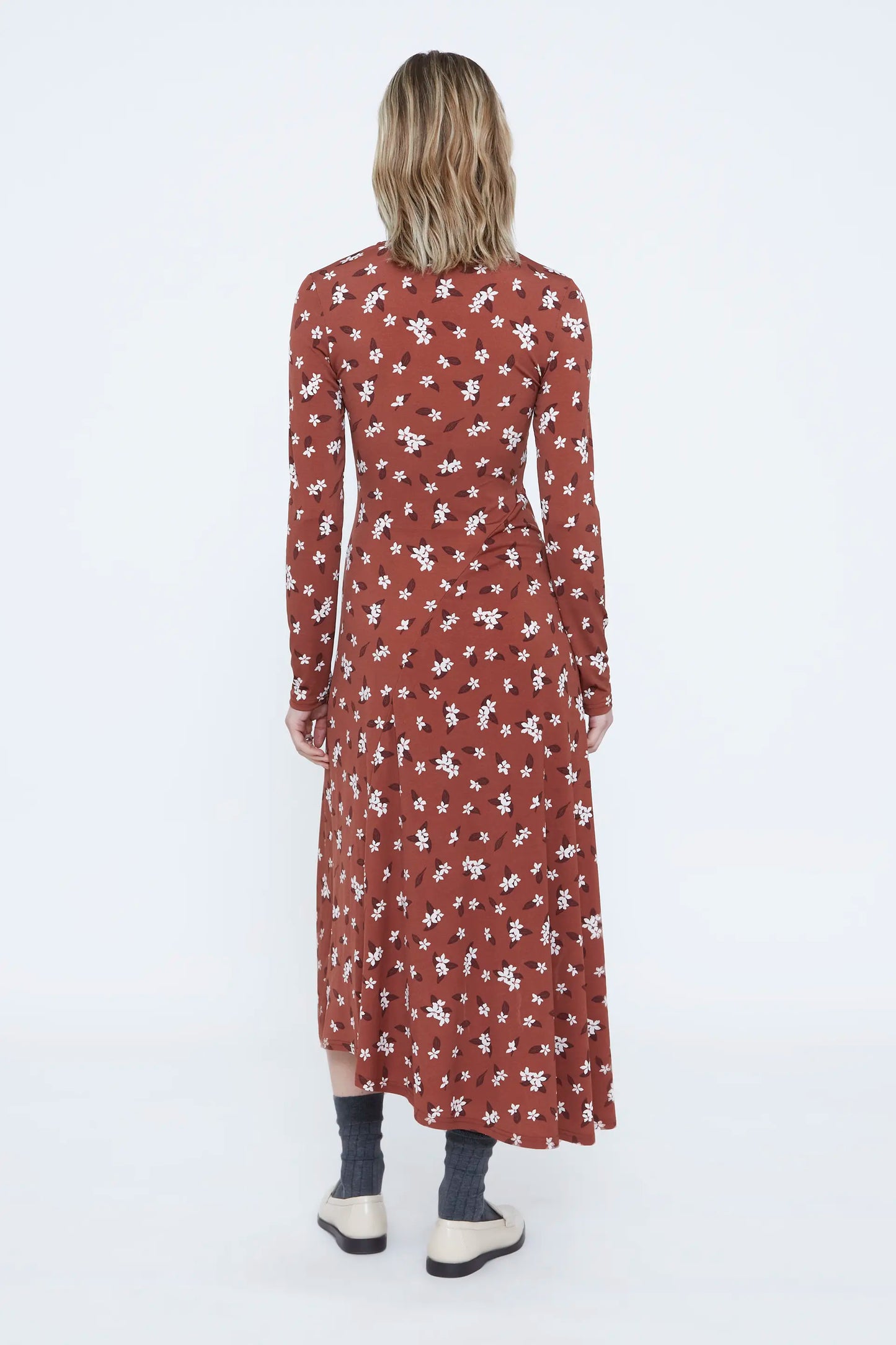 Long dress with Almond Flower print