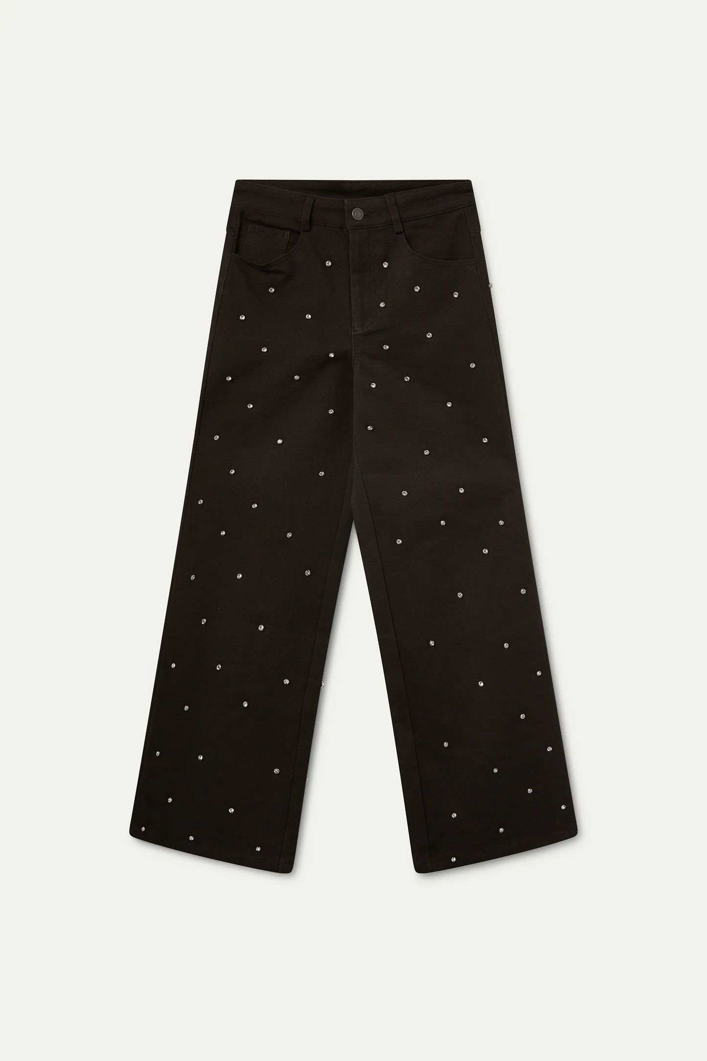 Pantalón vaquero verde oscura con apliques