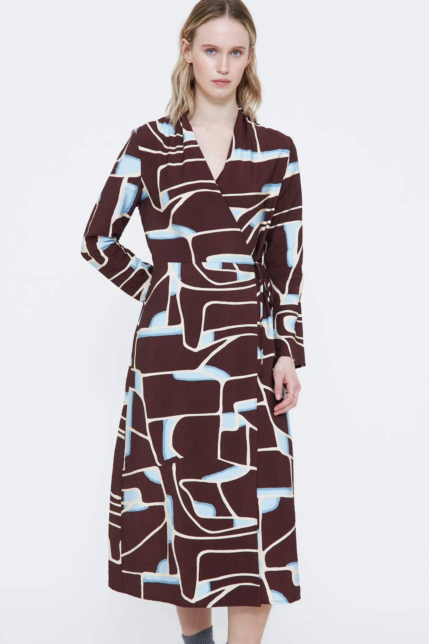 Vestido midi con estampado Bombón