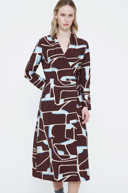 Vestido midi con estampado Bombón