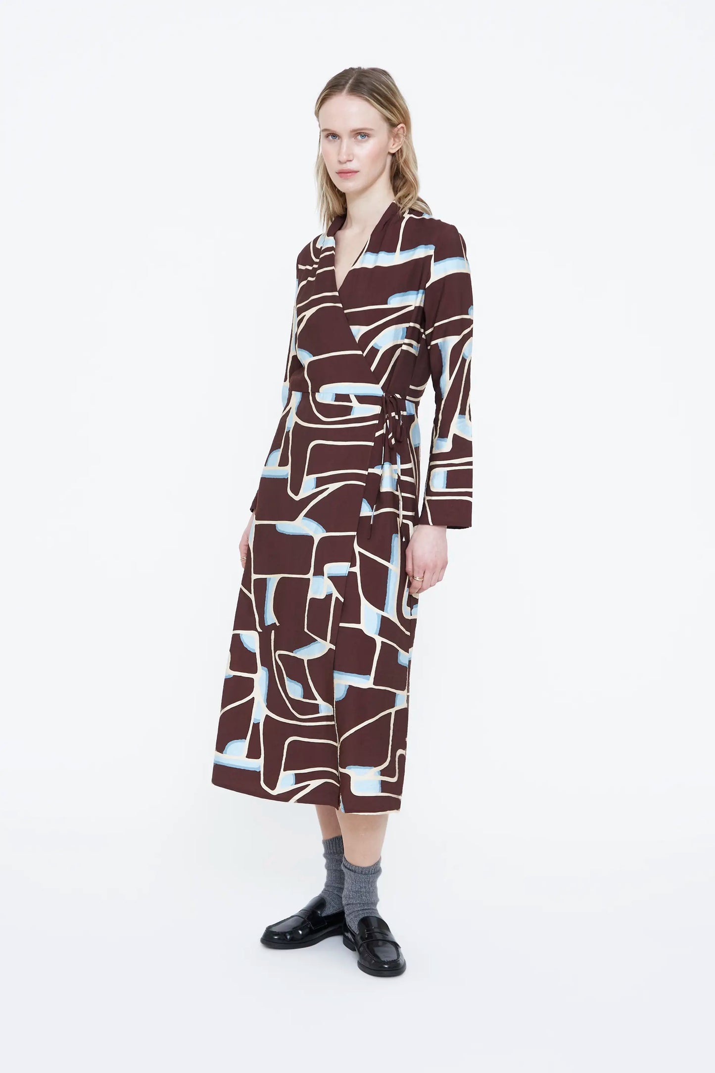 Vestido midi con estampado Bombón