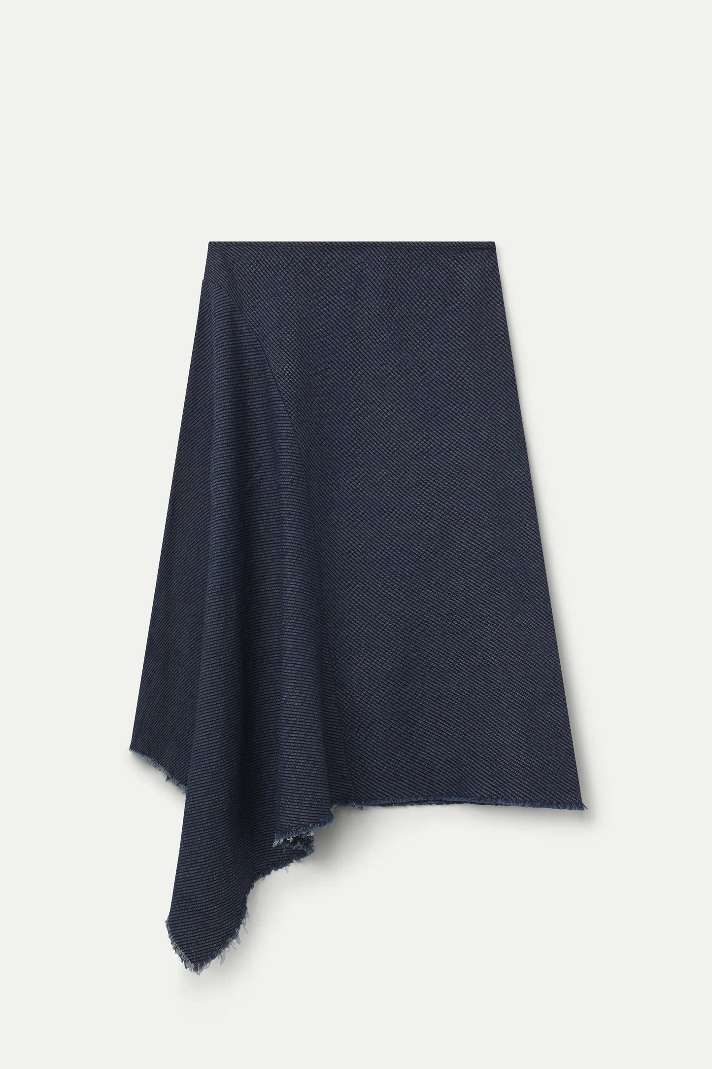 Falda midi vaquera azul marino