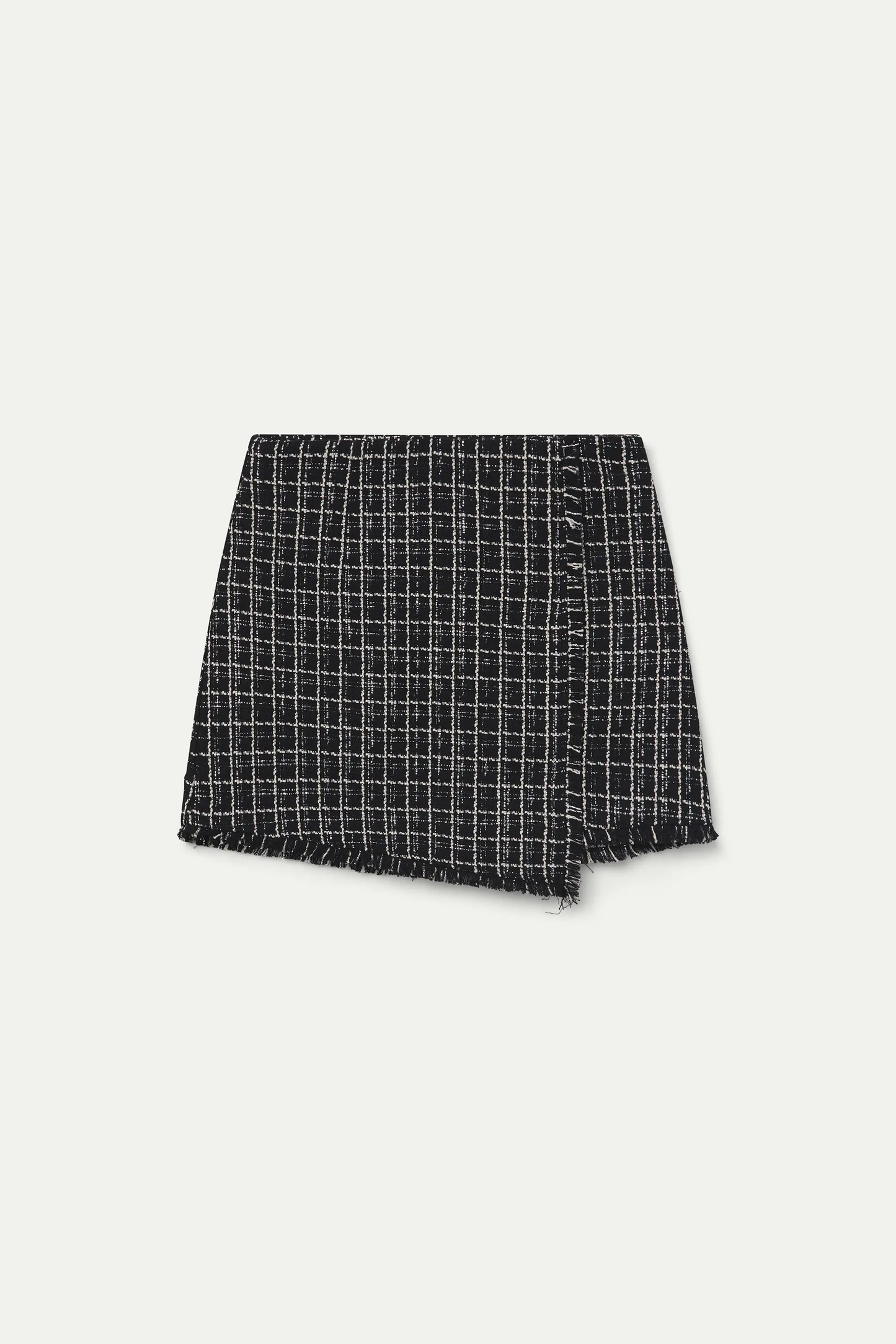Falda corta tweed negra