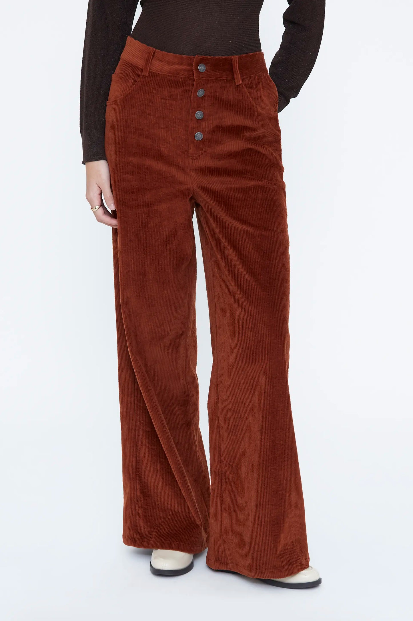 Brown corduroy trousers