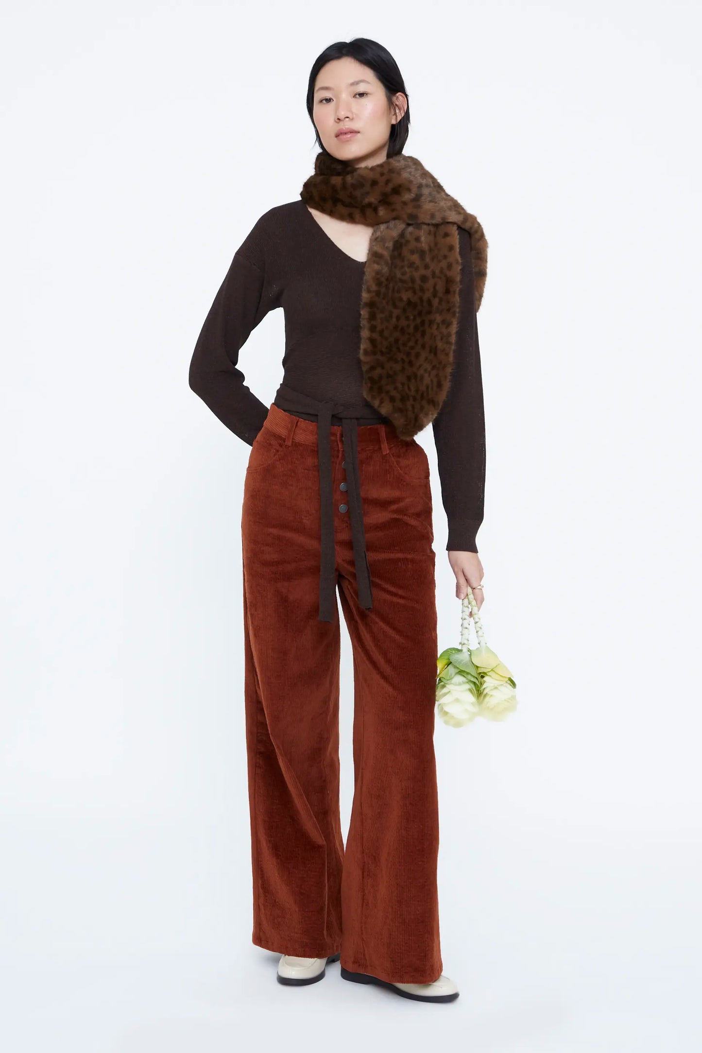 Brown corduroy trousers