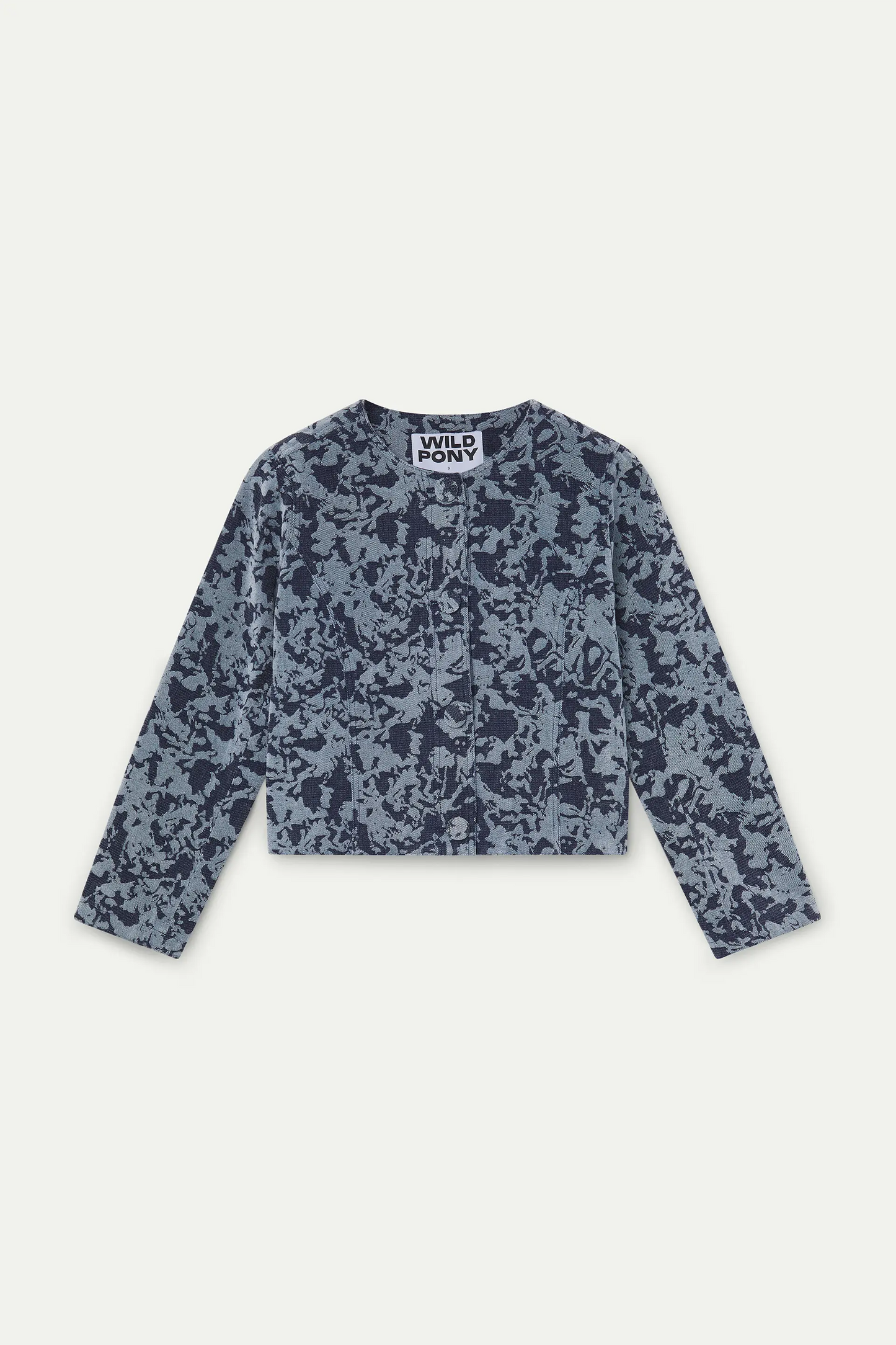 Chaqueta jacquard azul marino
