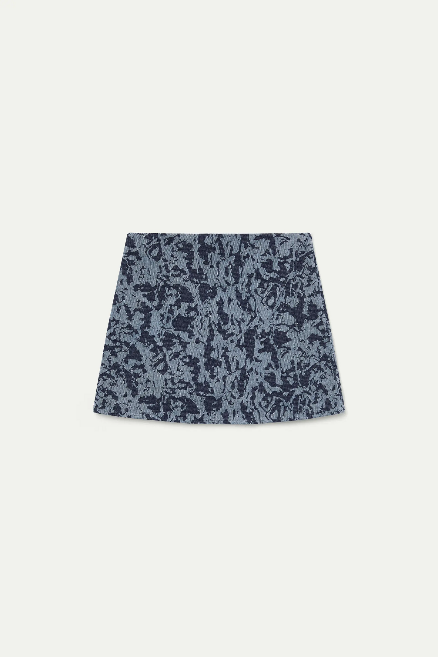 Falda corta  jacquard azul marino