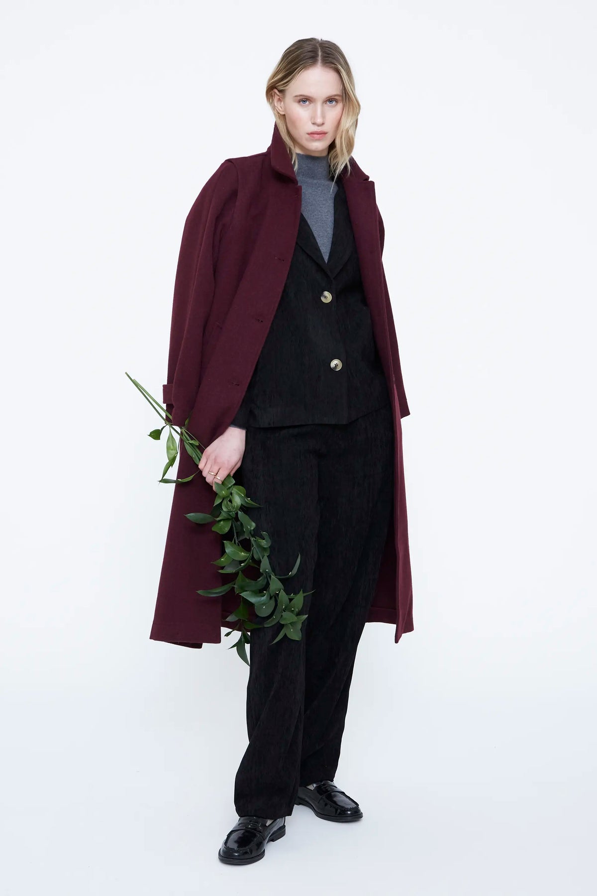 Black blazer with shoulder pads