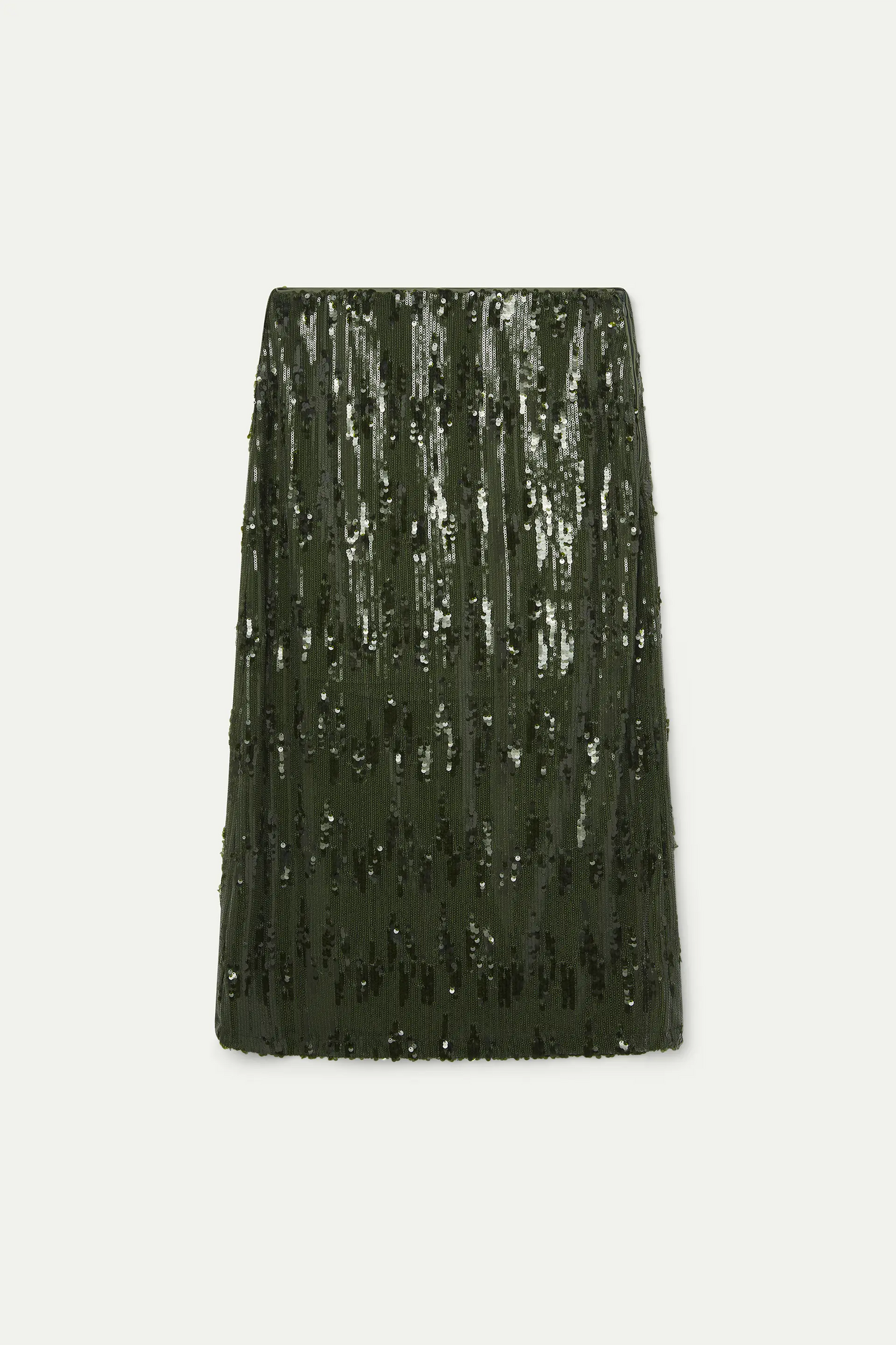 Green sequin midi skirt