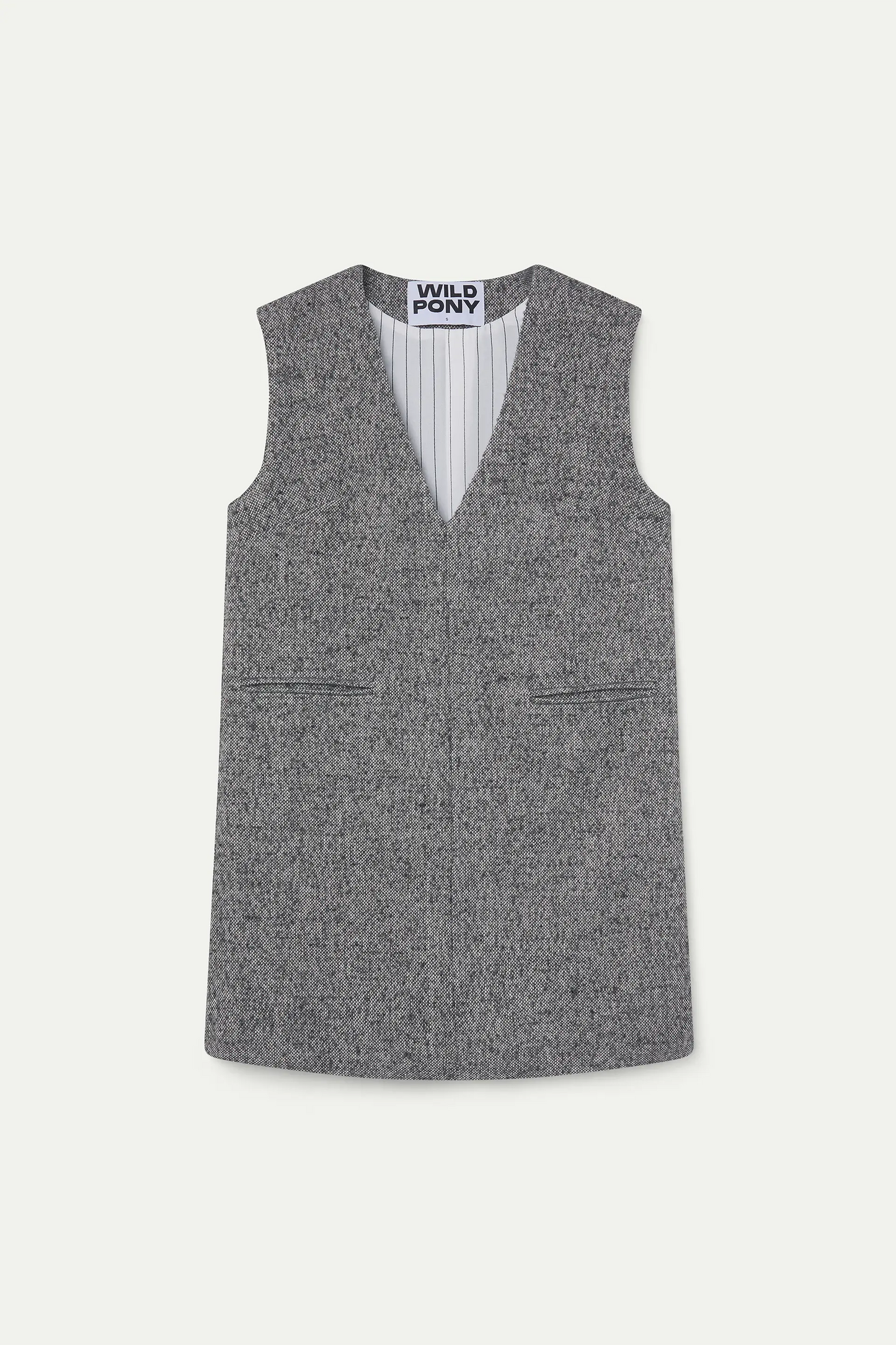 Short black tweed dress