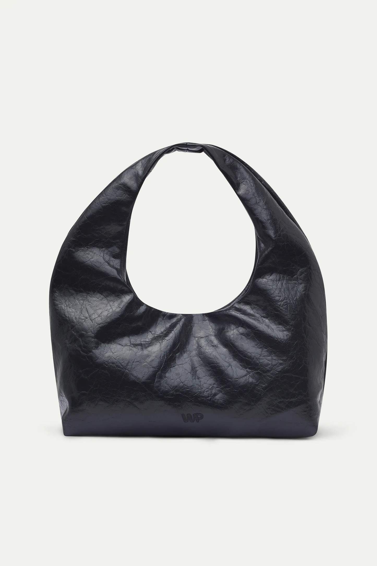 Bolso de hombro piel sintética negro