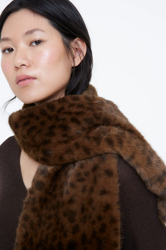 Bufanda efecto pelo leopard