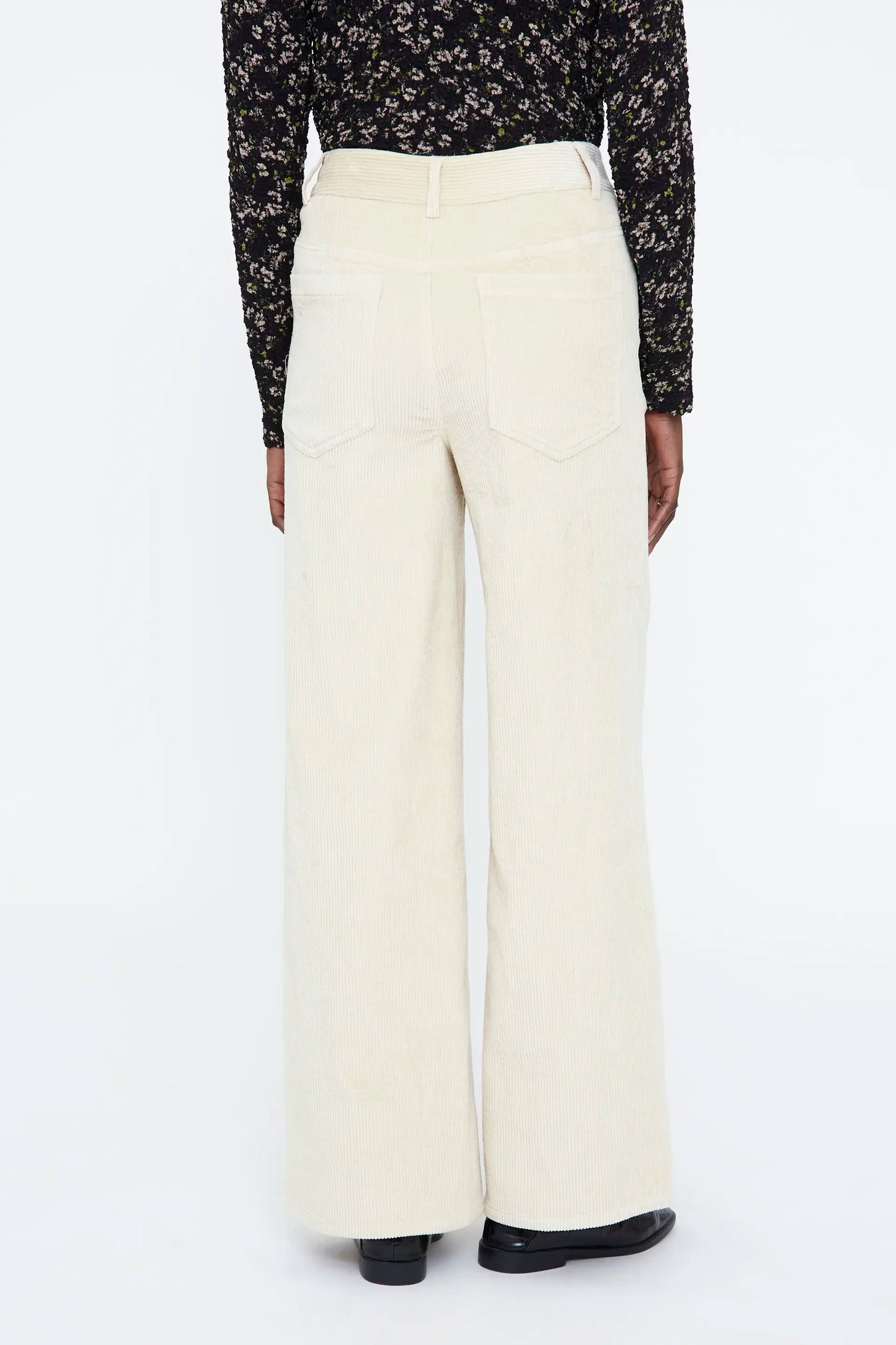 Pantalón de pana blanco roto