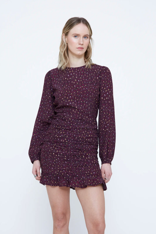 Vestido corto con estampado Piuma