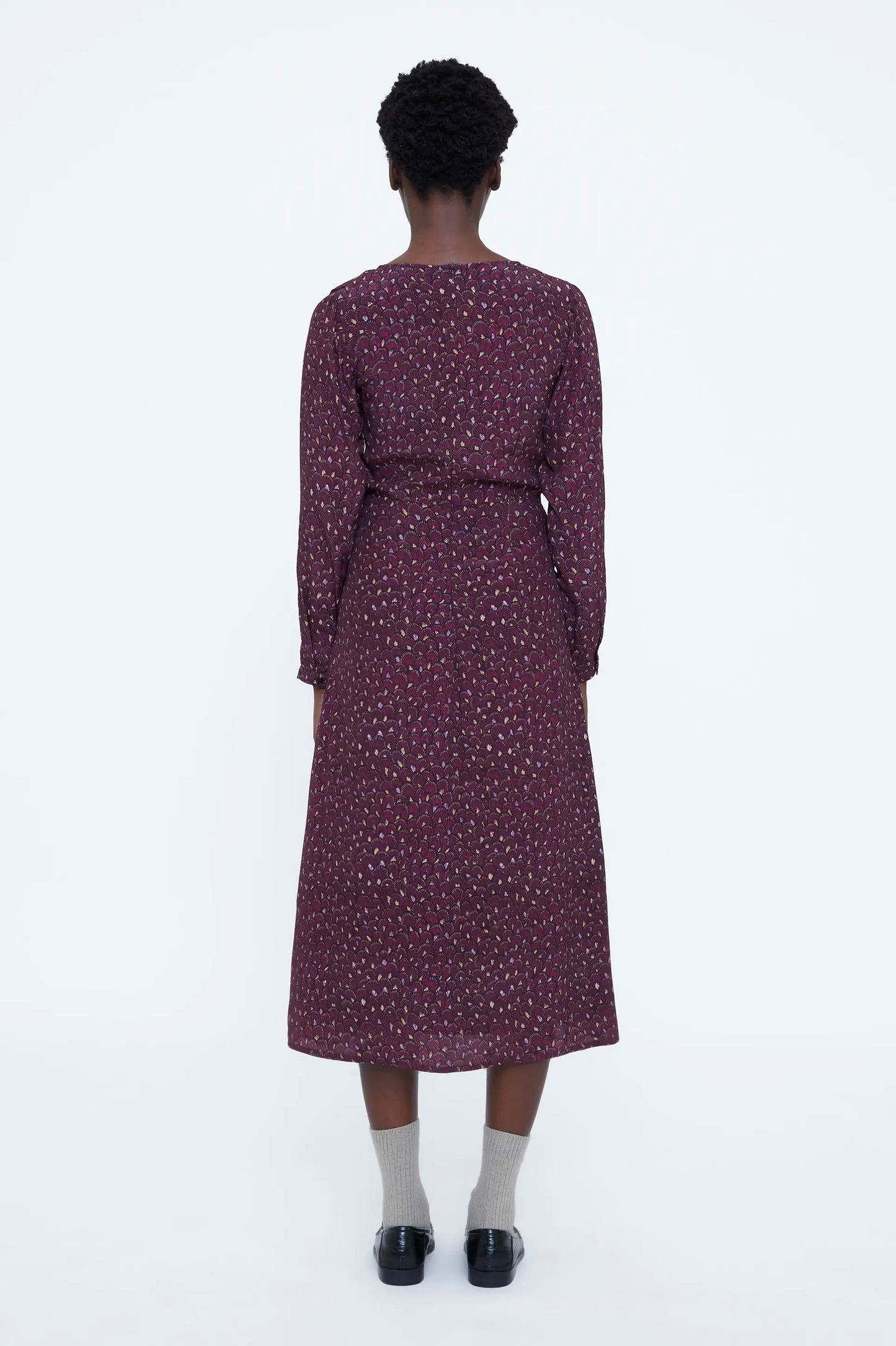 Vestido midi con estampado Piuma