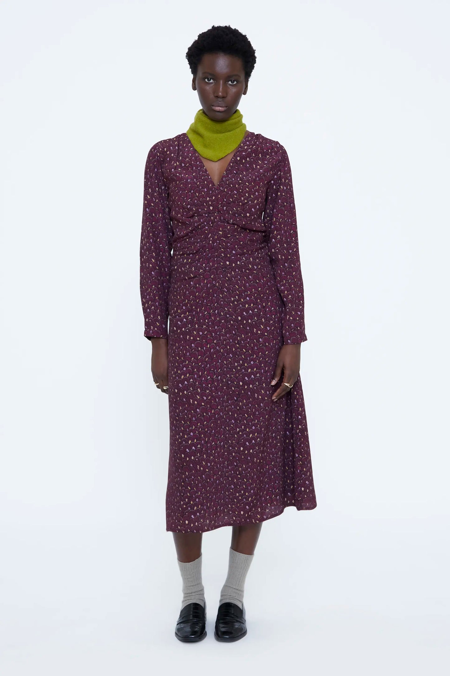 Vestido midi con estampado Piuma